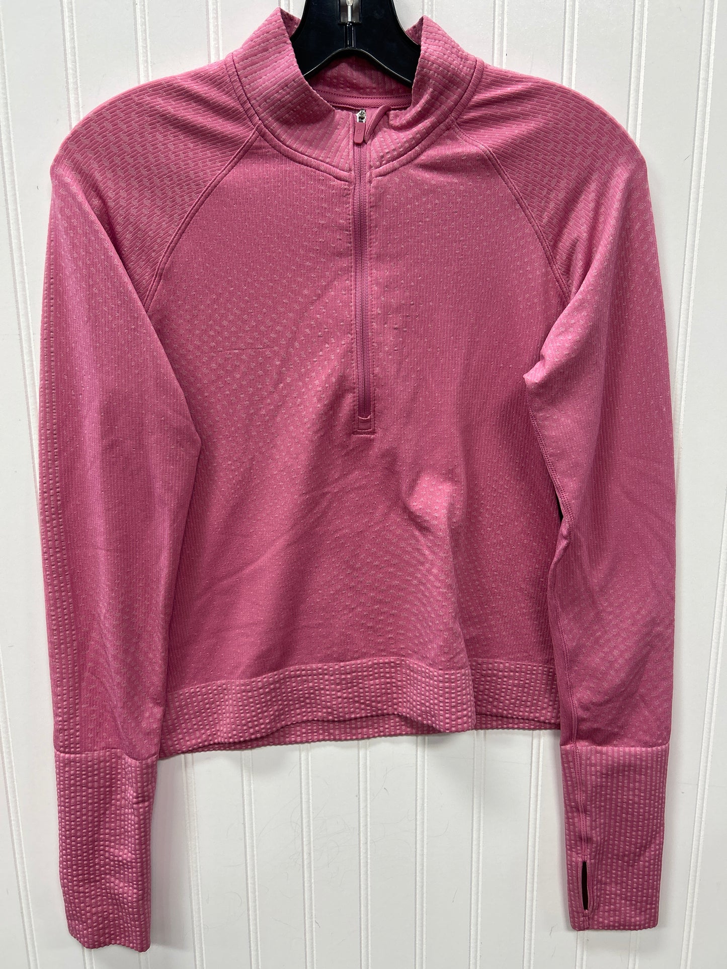Athletic Top Ls Collar By Lululemon In Pink, Size:8