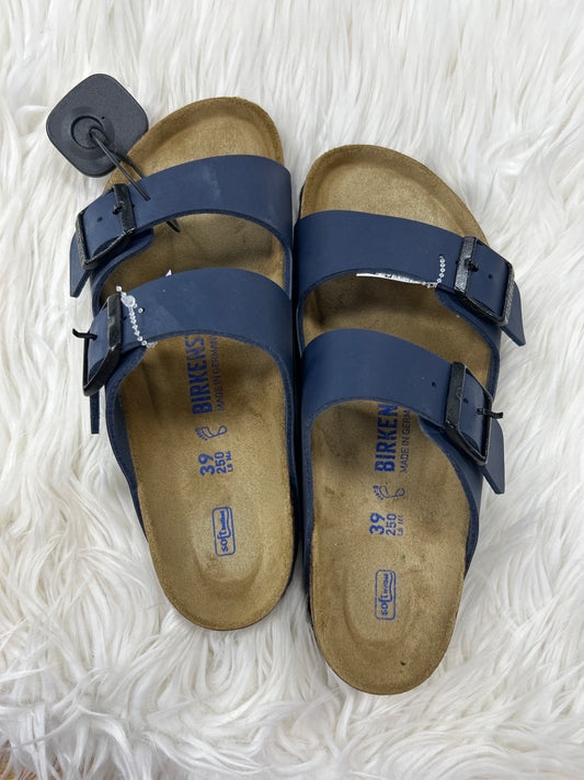 Sandals Flats By Birkenstock In Navy, Size:8