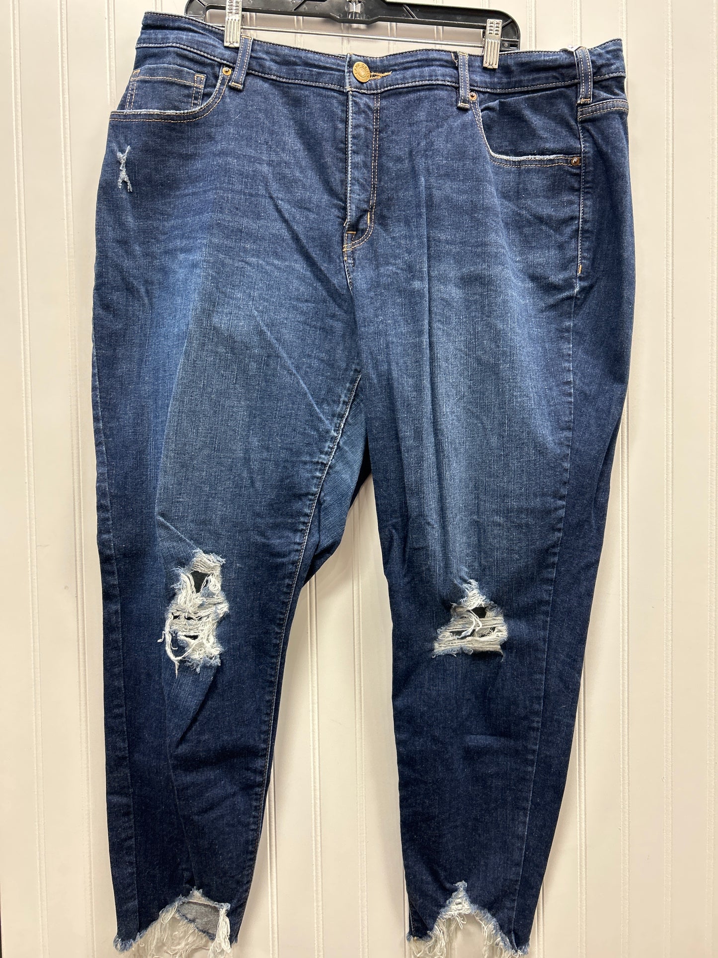 Jeans Skinny By Lane Bryant In Blue Denim, Size:22