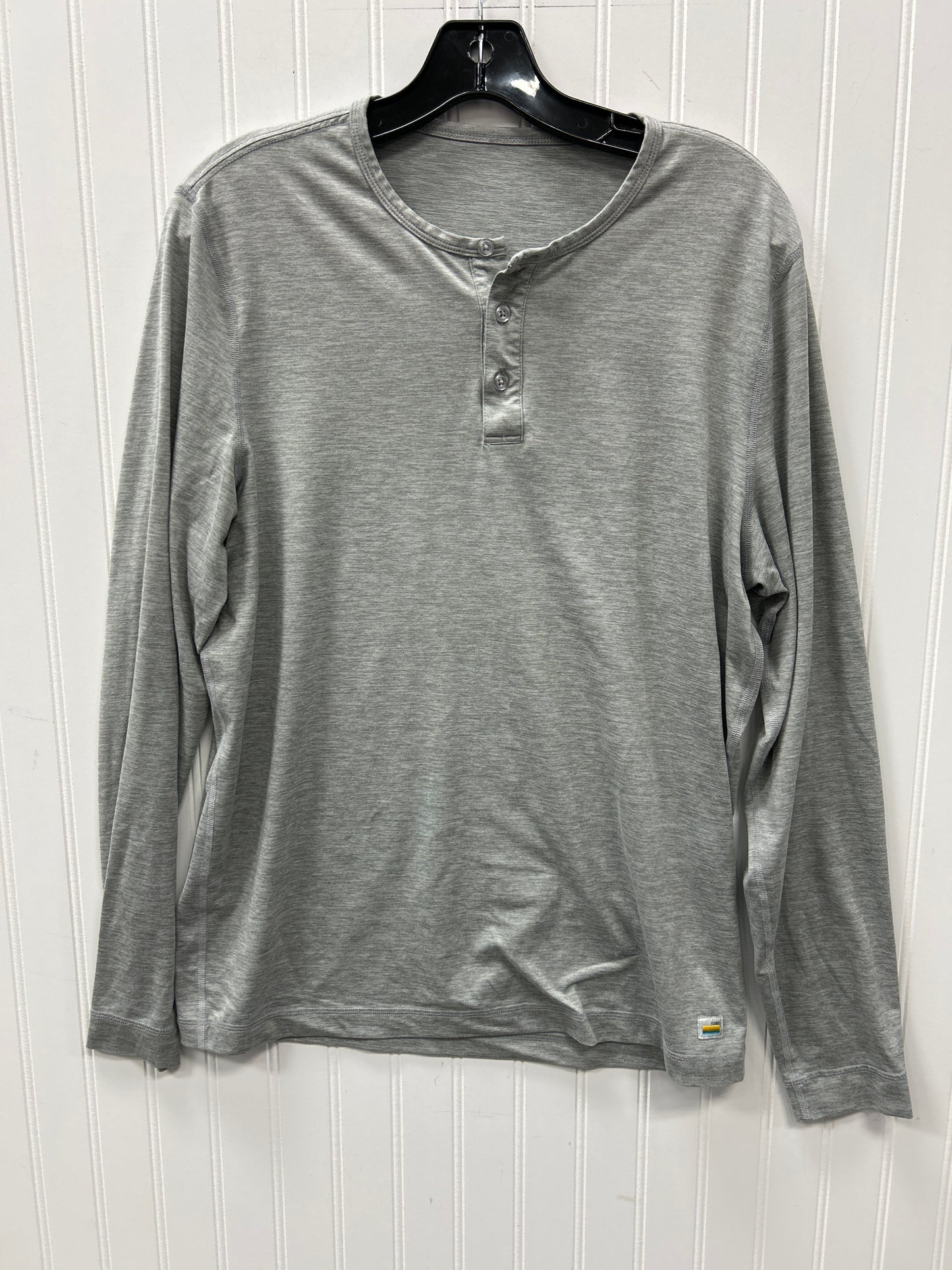 Athletic Top Ls Crewneck By Vuori In Grey, Size:Xl