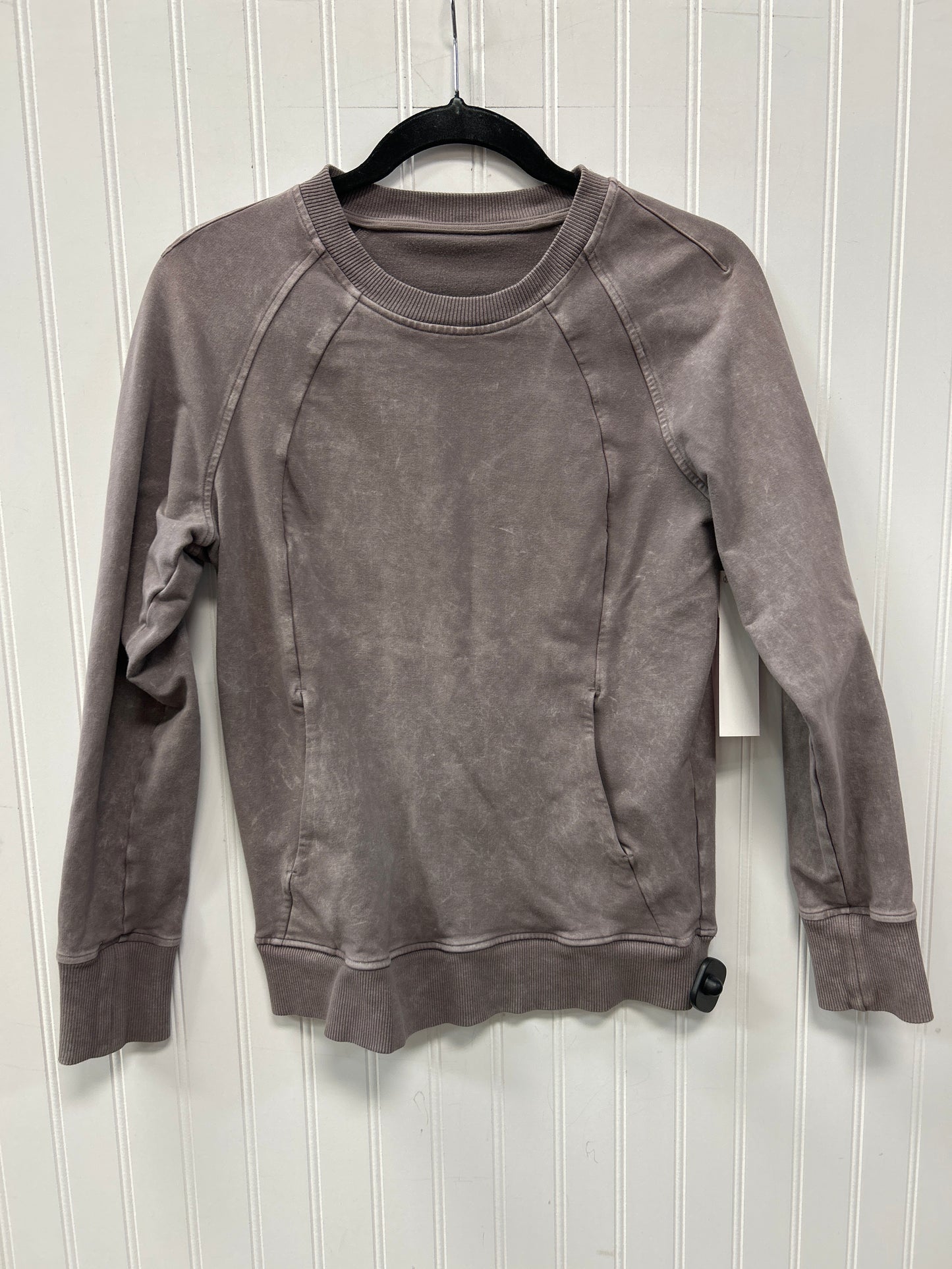 Athletic Top Ls Crewneck By Lululemon In Brown, Size:M
