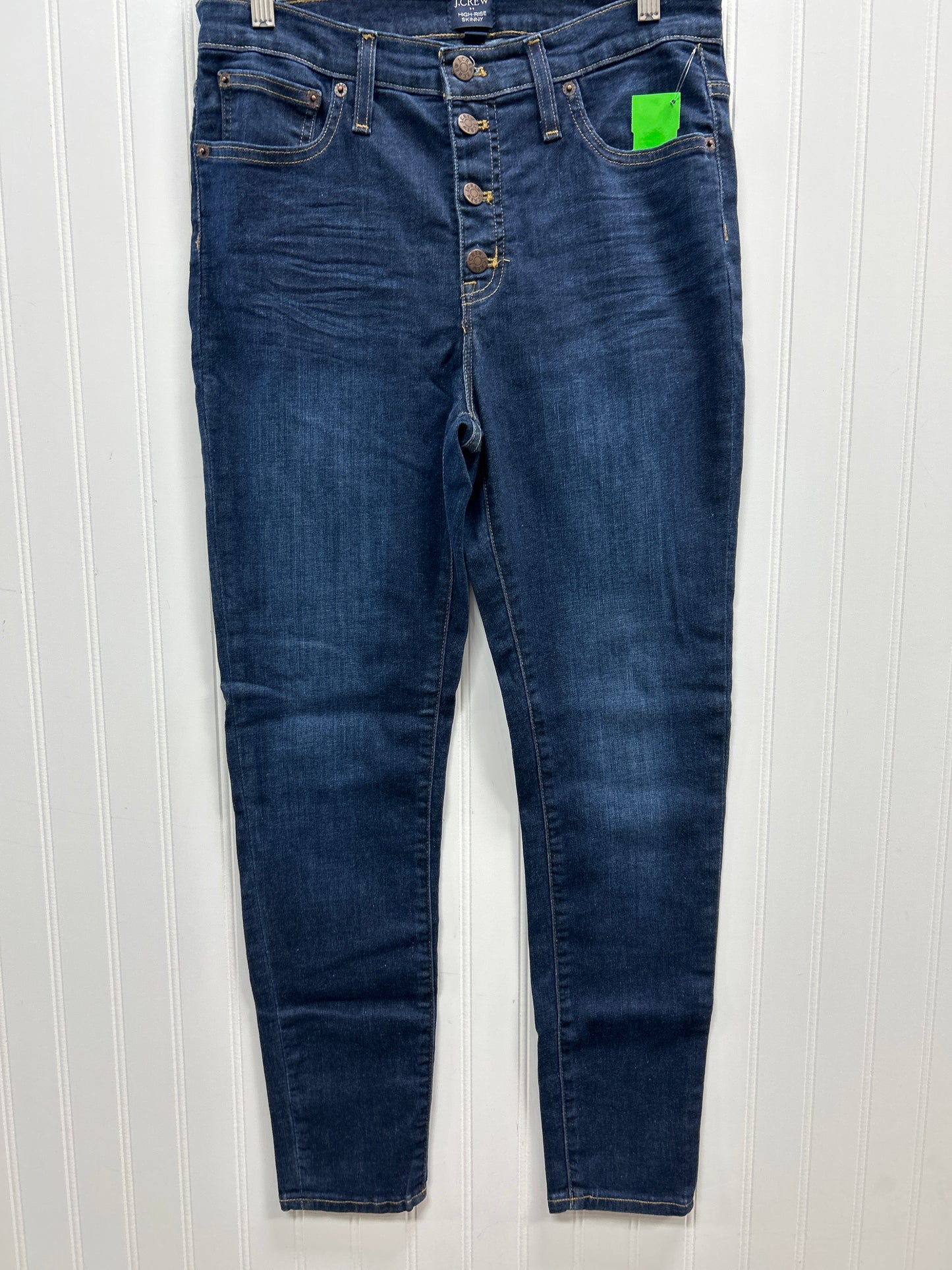 Jeans Skinny By J. Crew In Blue Denim, Size:6