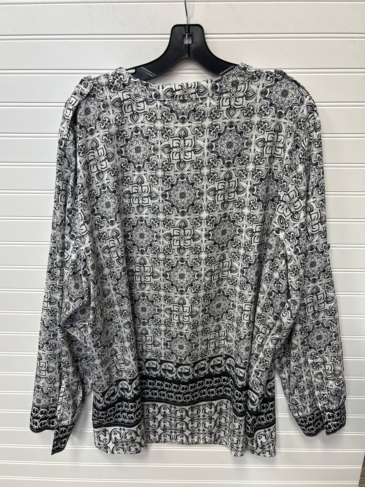Top Ls By Calvin Klein In Black & White, Size:2X