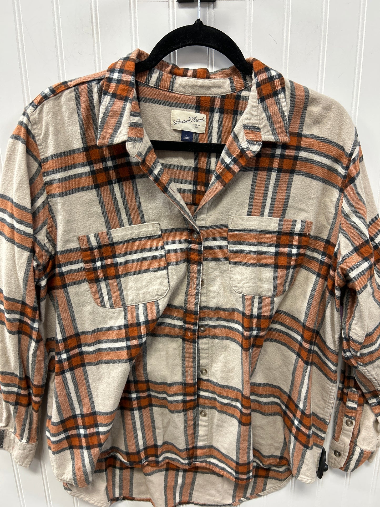 Top Ls By Universal Thread In Cream & Orange, Size:L