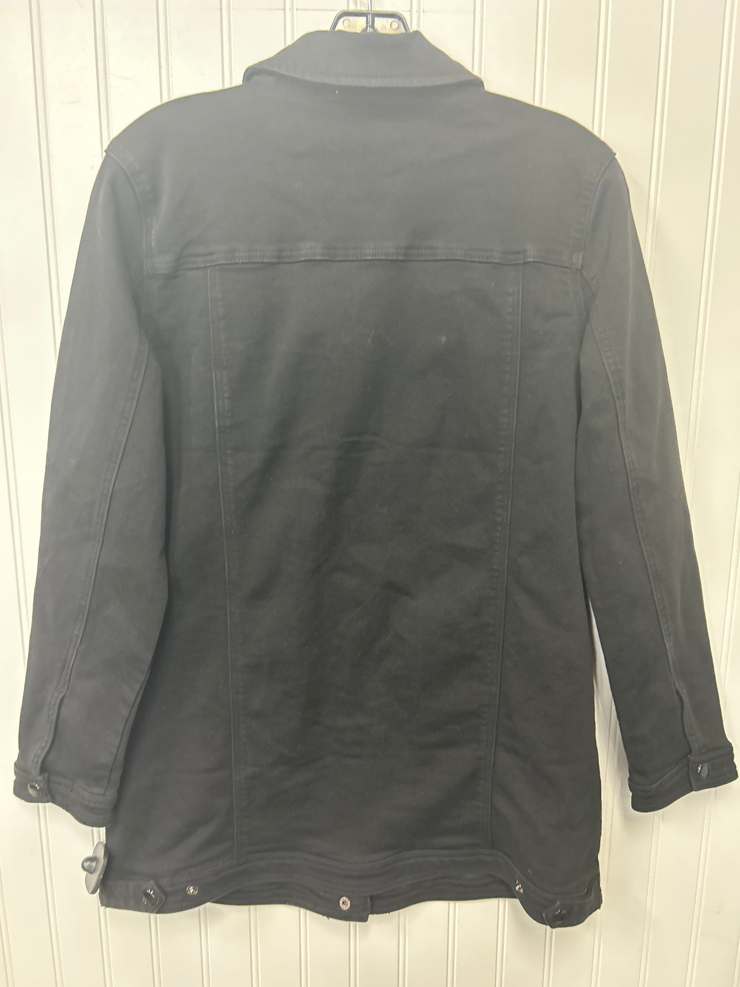 Jacket Denim By Tribal In Black Denim, Size:Sp