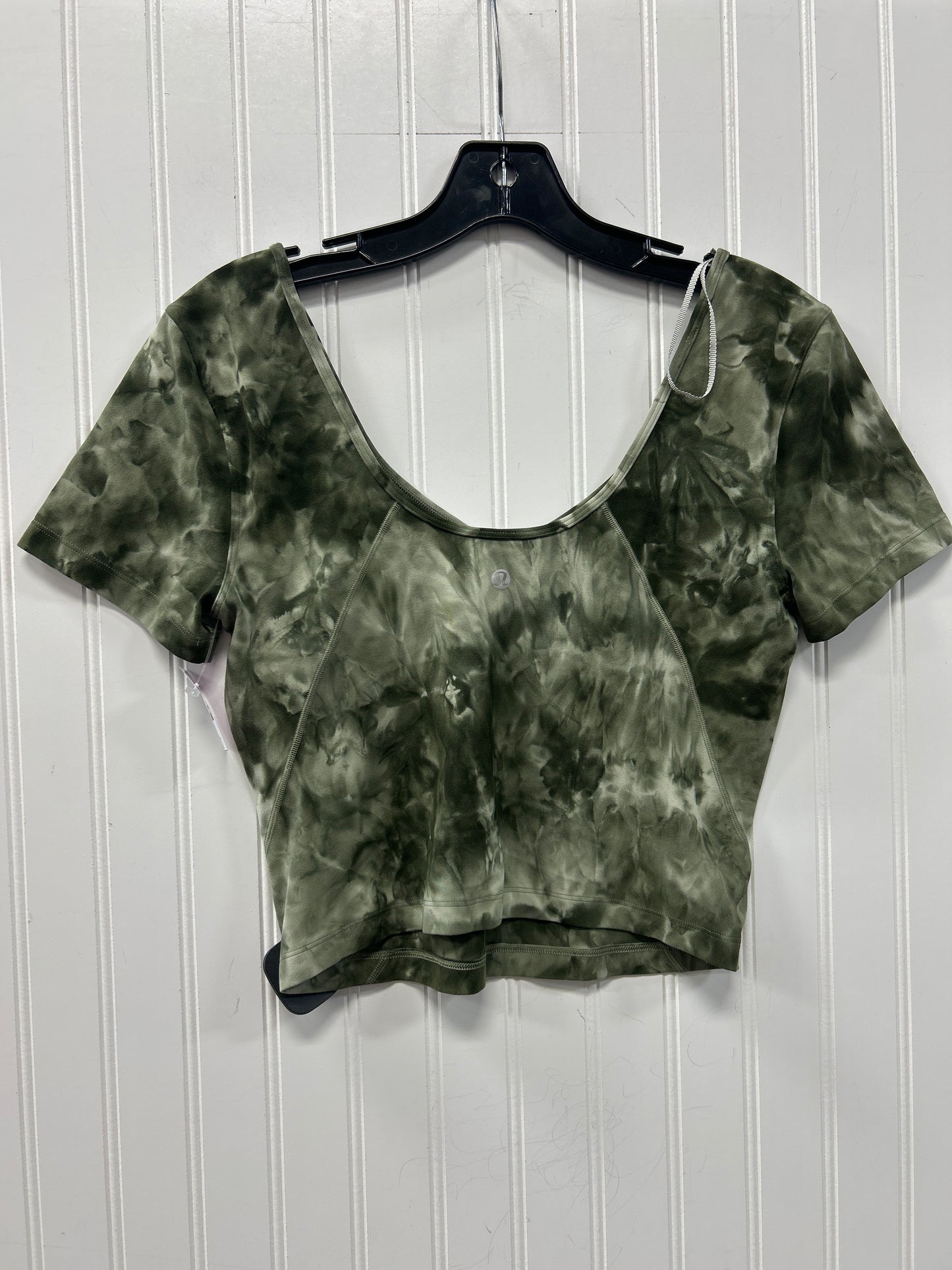 Athletic Top Ss By Lululemon In Green, Size:8
