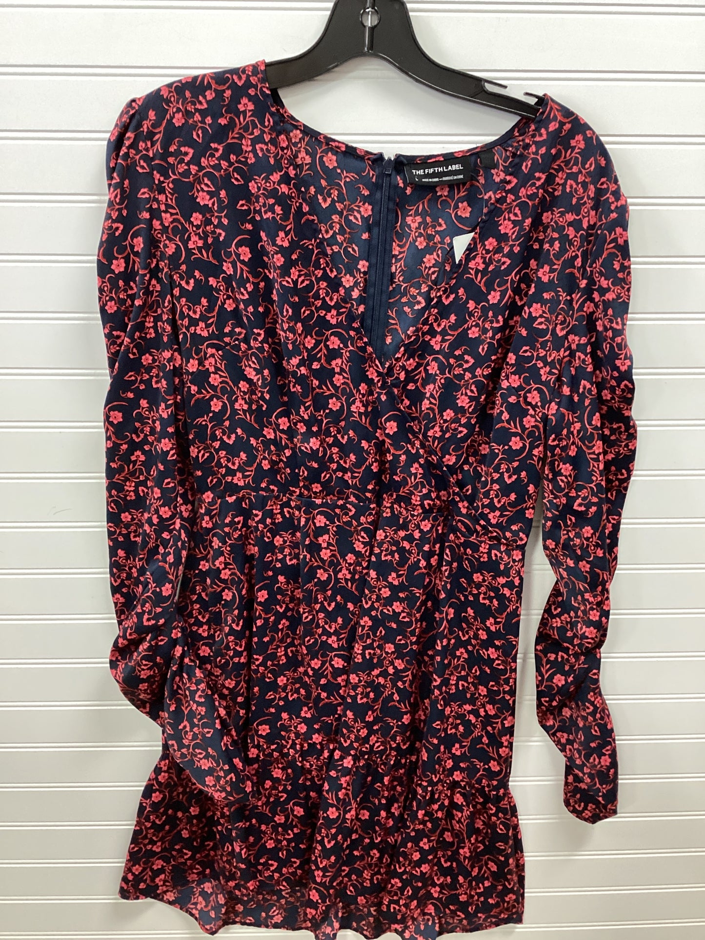 Dress Casual Midi By Cmc In Blue & Red, Size:L