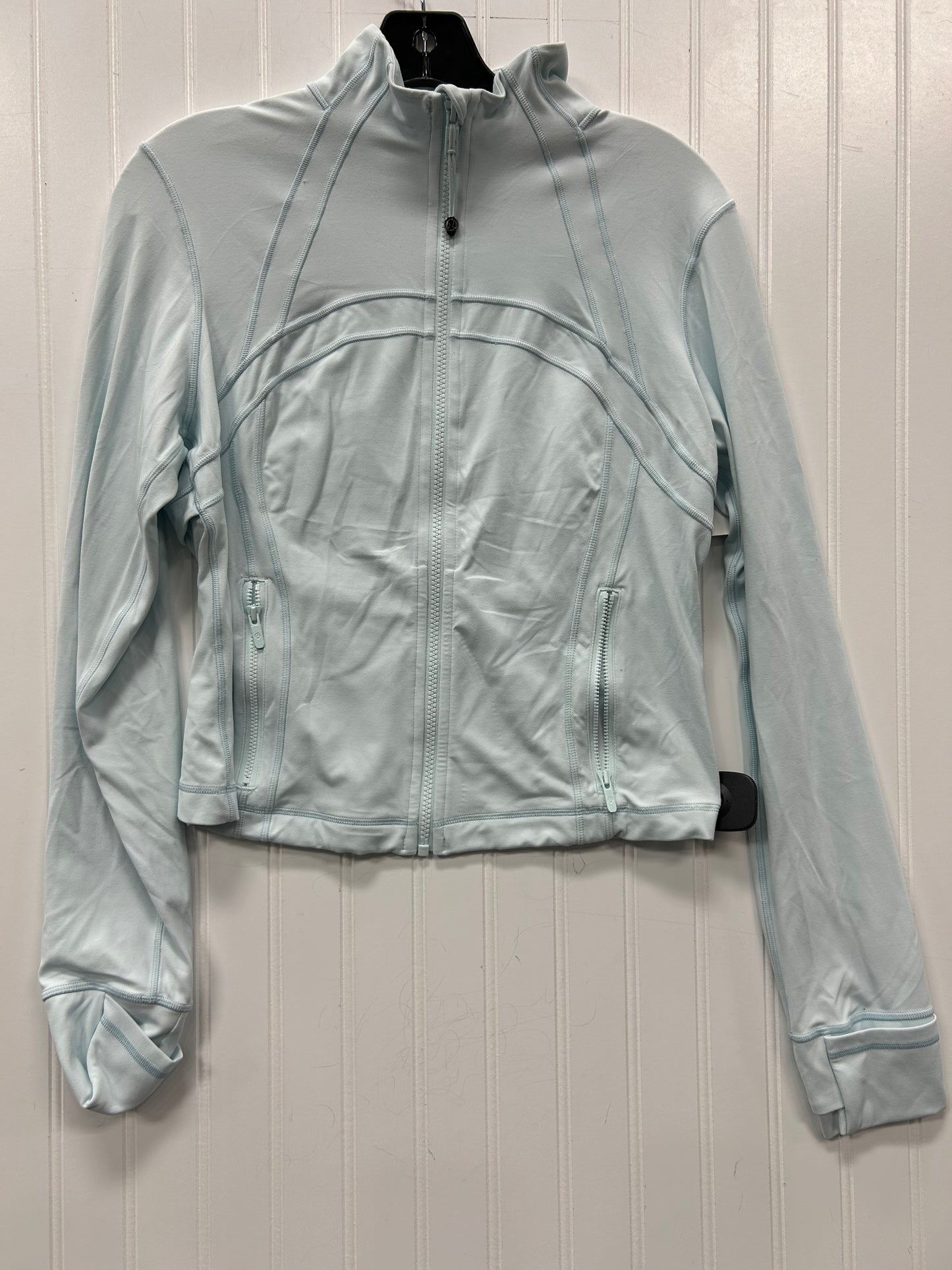 Athletic Jacket By Lululemon In Blue, Size:12