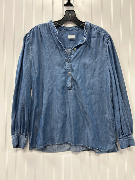 Top Ls By Chicos In Blue Denim, Size:M
