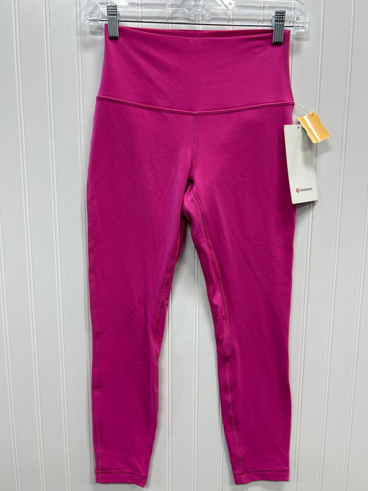 Athletic Leggings By Lululemon In Pink, Size:6