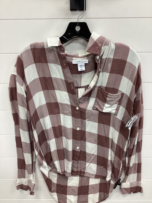 Top Ls By Sincerely Jules In Maroon, Size:S