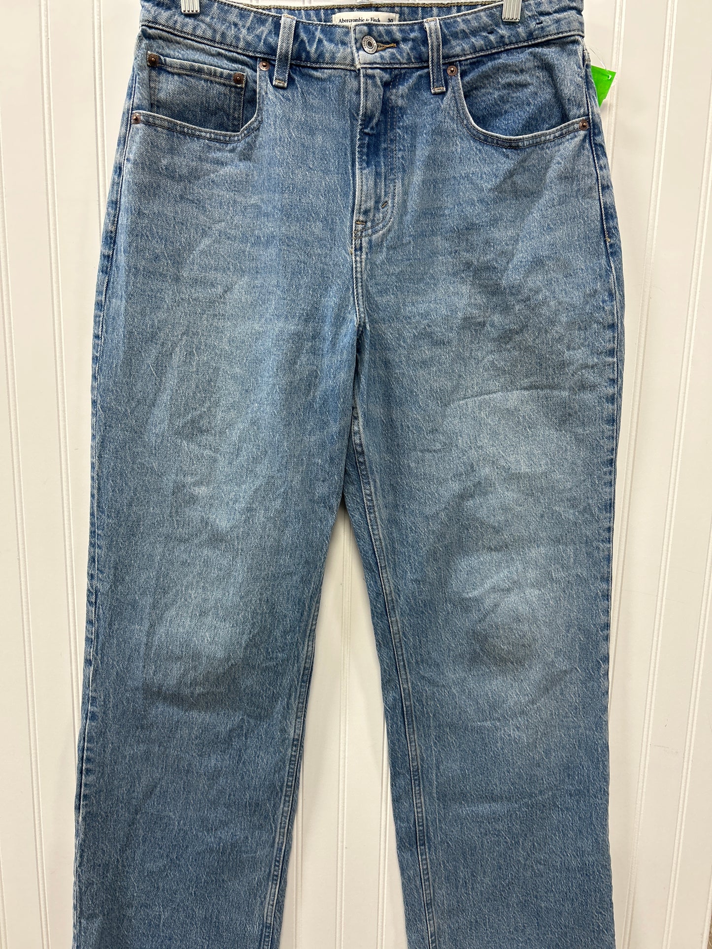 Jeans Wide Leg By Abercrombie And Fitch In Blue Denim, Size:8