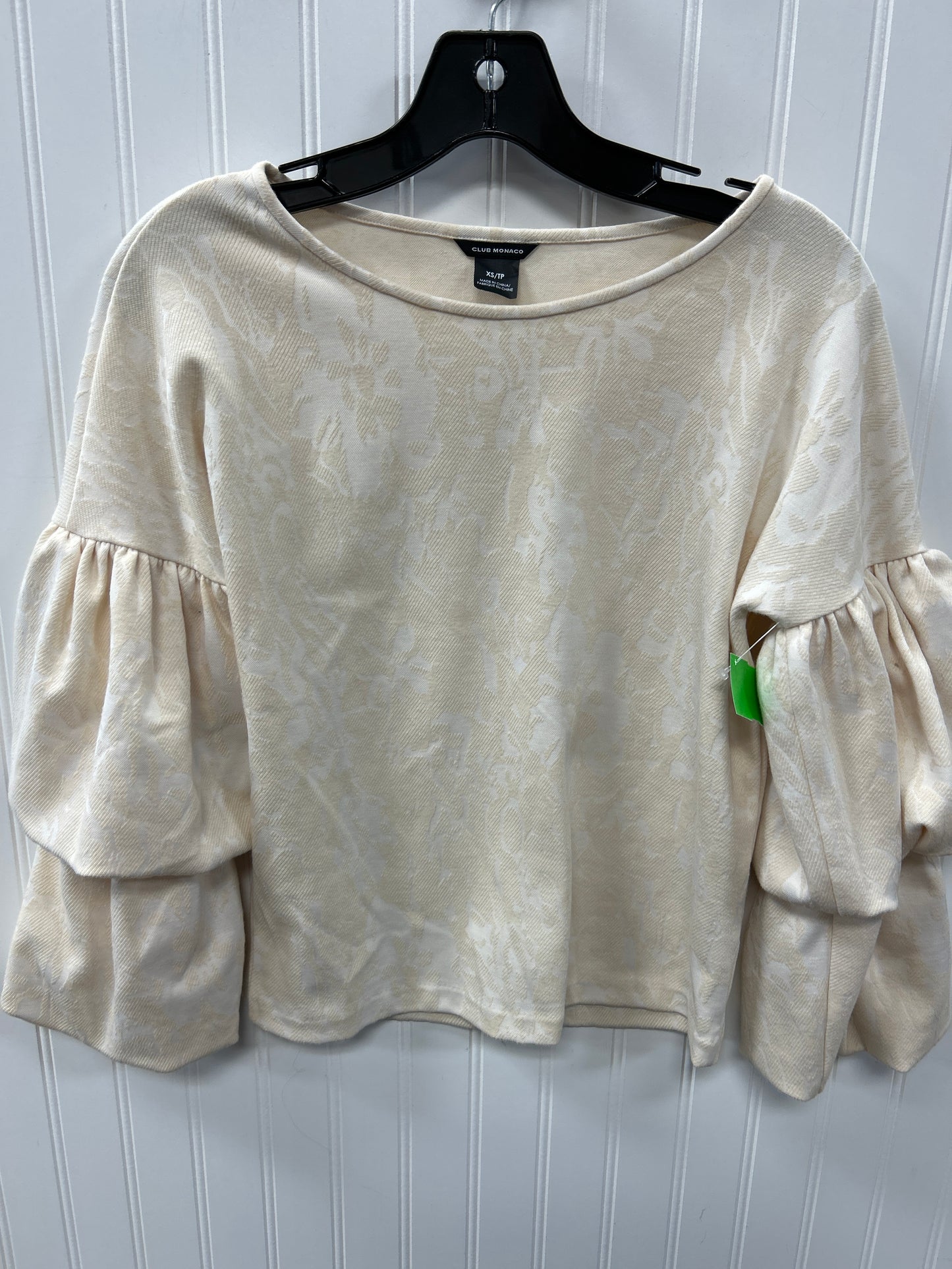Top Ls By Club Monaco In Cream, Size:Xs