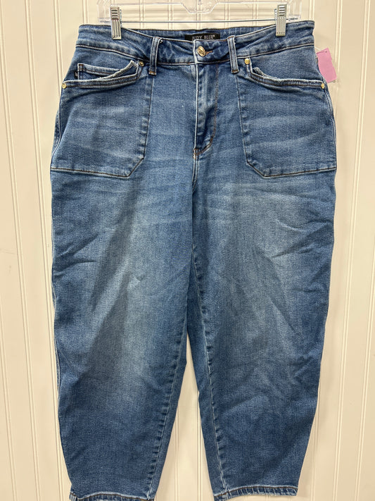Jeans Wide Leg By Judy Blue In Blue Denim, Size:14
