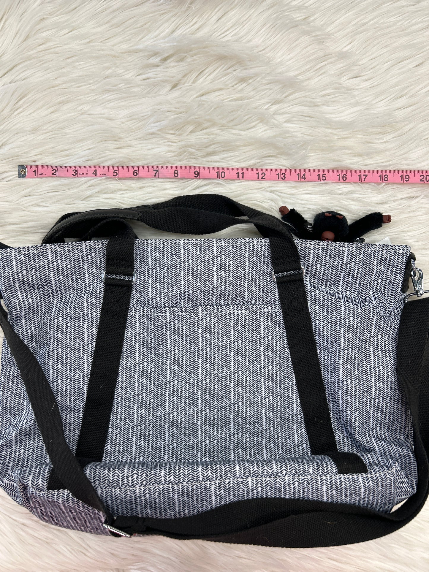 Tote By Kipling In Black & White, Size:Medium