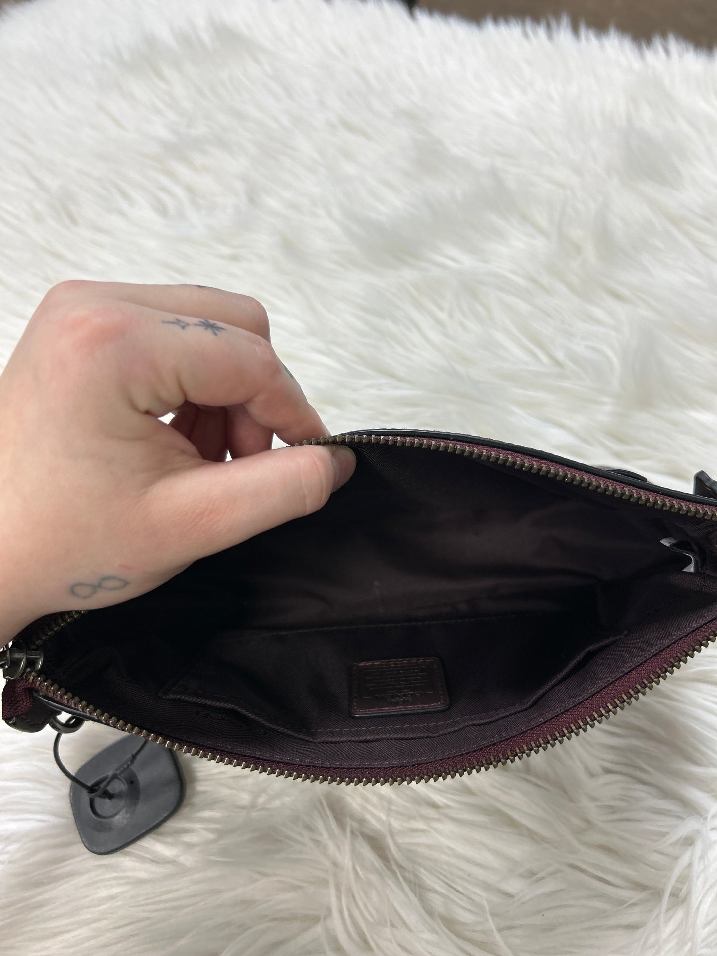 Handbag Designer By Coach In Purple, Size:Small
