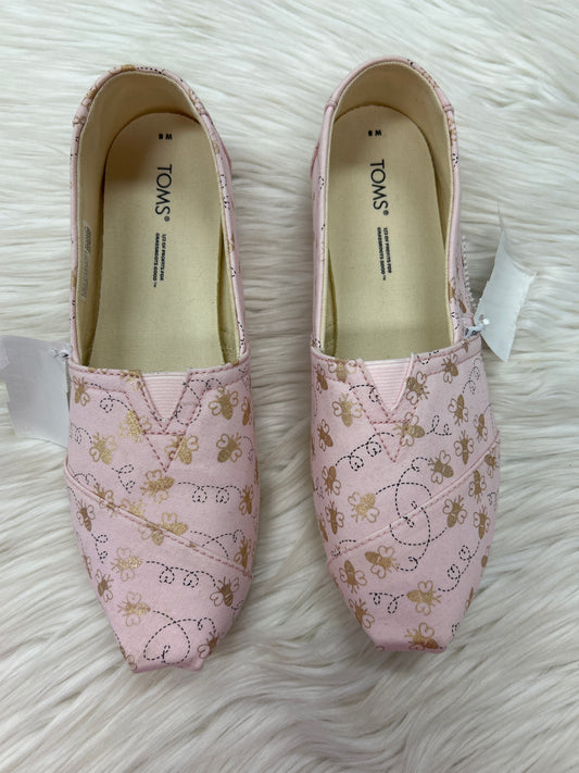 Shoes Flats By Toms In Pink, Size:8