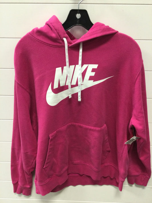 Sweatshirt Hoodie By Nike Apparel In Pink, Size:L