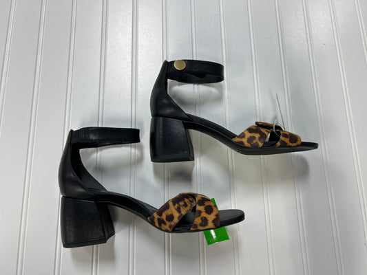 Sandals Heels Block By Vionic In Leopard Print, Size:7.5