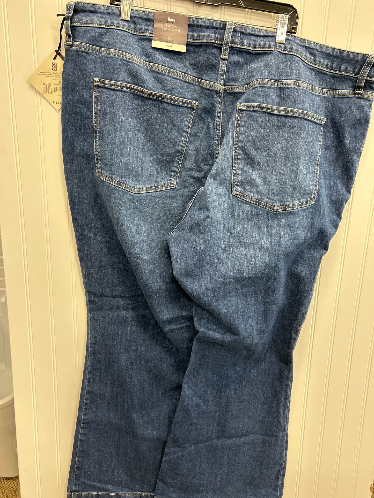 Jeans Flared By Ava & Viv In Blue Denim, Size:26