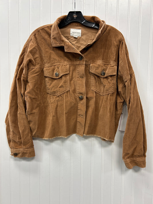 Jacket Shirt By American Eagle In Brown, Size:L
