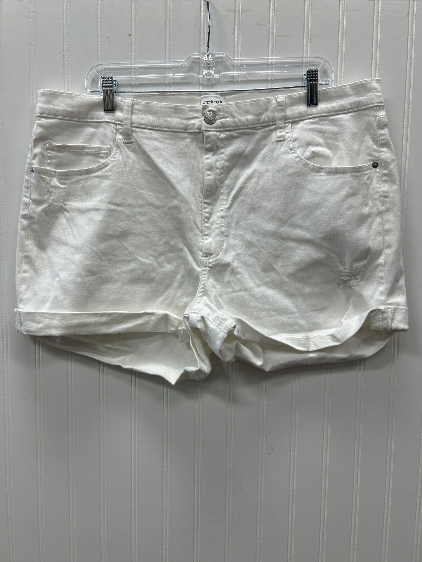 Shorts By Sneak Peek In White Denim, Size:Xl
