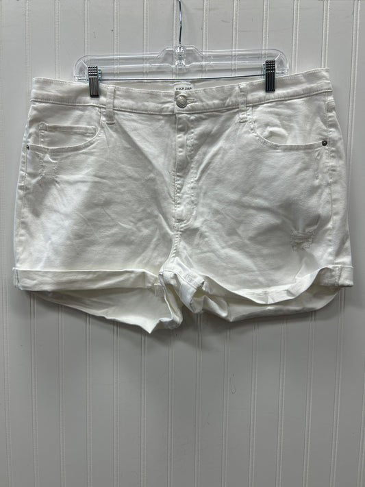 Shorts By Sneak Peek In White Denim, Size:Xl