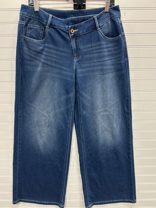 Jeans Wide Leg By Halara In Blue Denim, Size:M