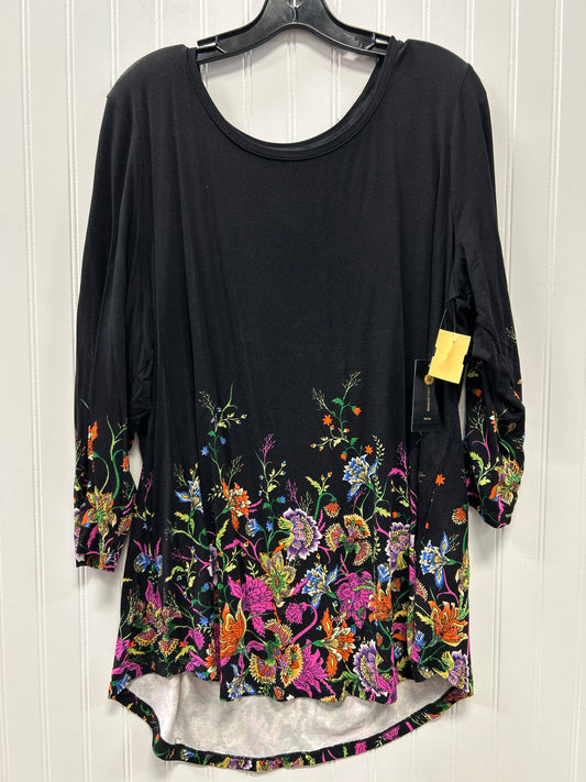 Top Ls By Jm Collections In Black, Size:2X NWT