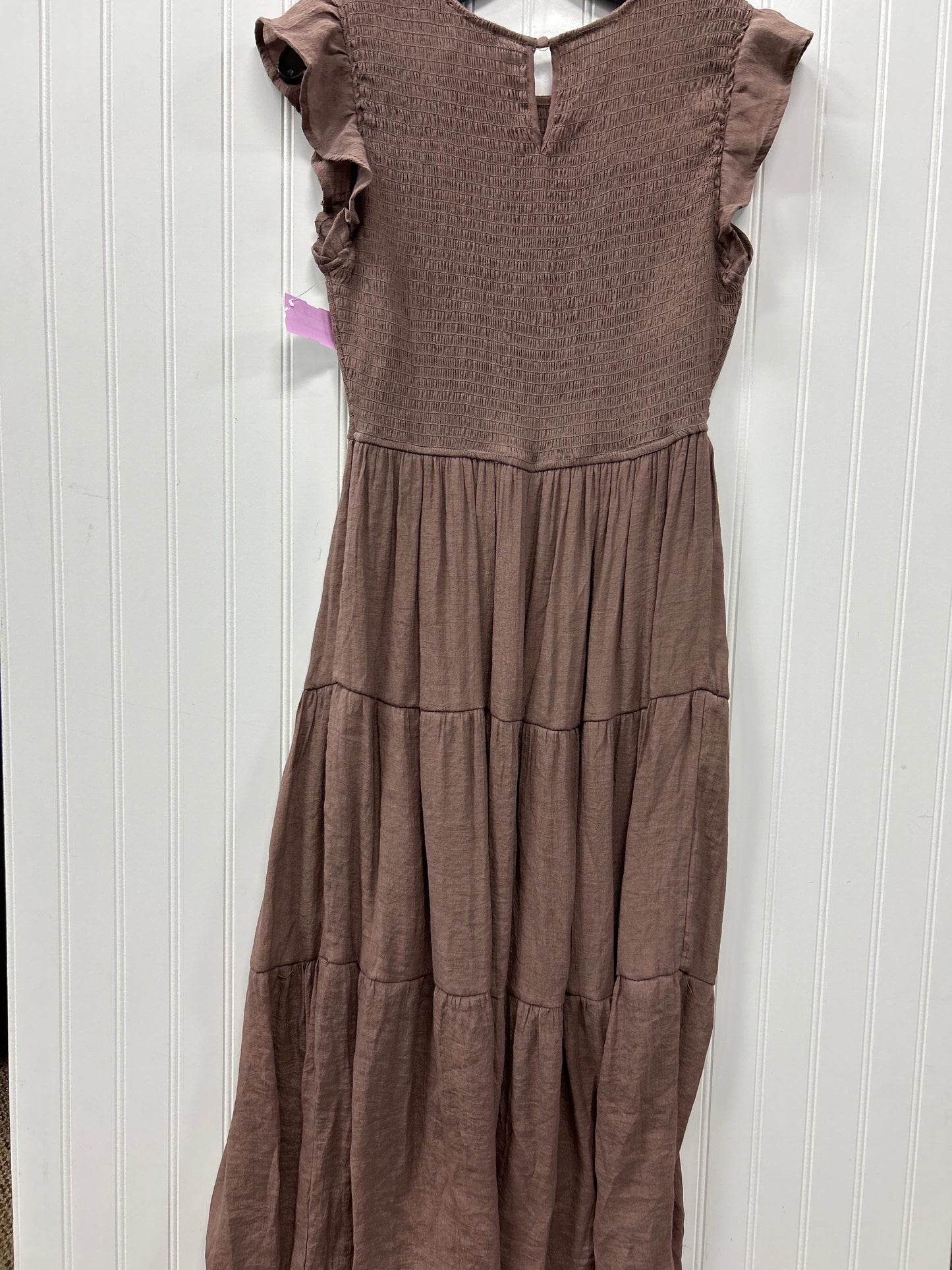 Dress Casual Maxi By Blu Pepper In Brown, Size:L