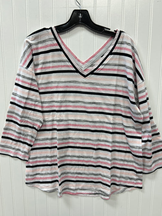 Top Ls By Talbots In Striped Pattern, Size:Xl
