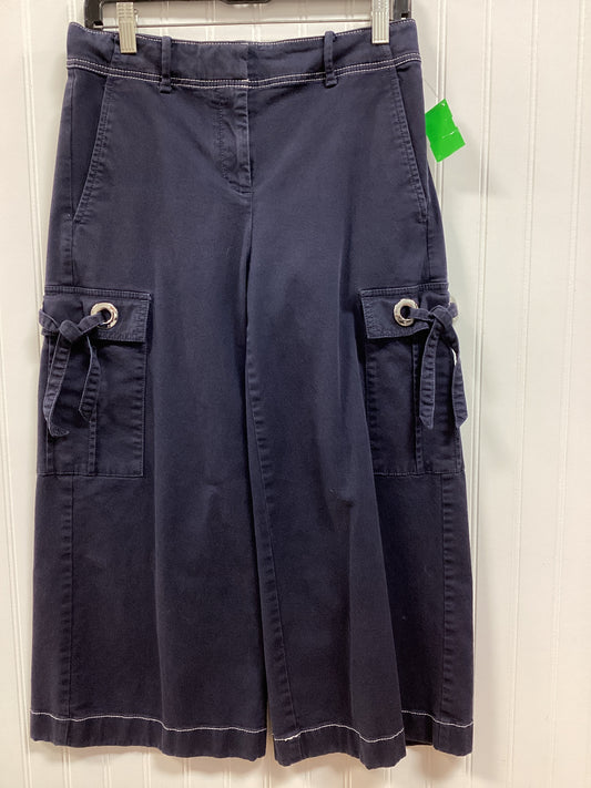 Pants Wide Leg By Ann Taylor In Navy, Size:0