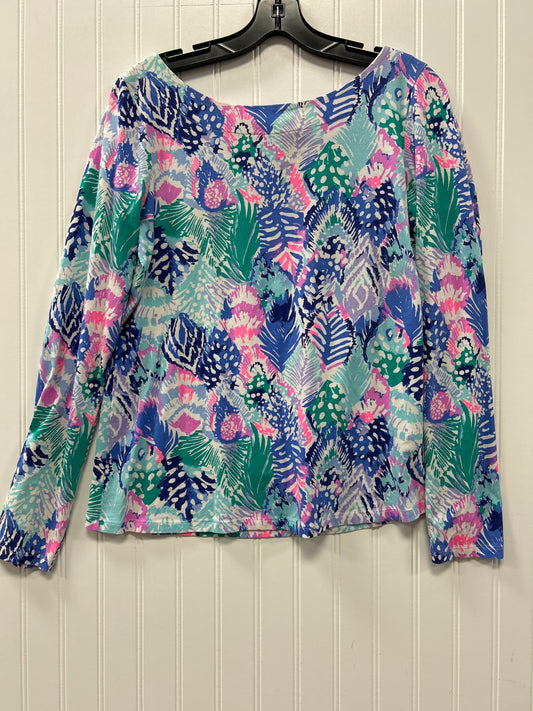 Top Ls Designer By Lilly Pulitzer In Blue & Purple, Size:M
