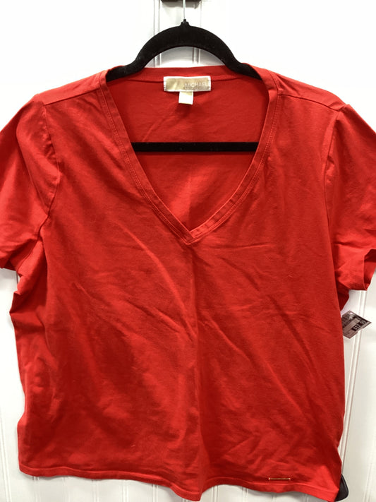 Top Ss By Michael By Michael Kors In Red, Size:1X