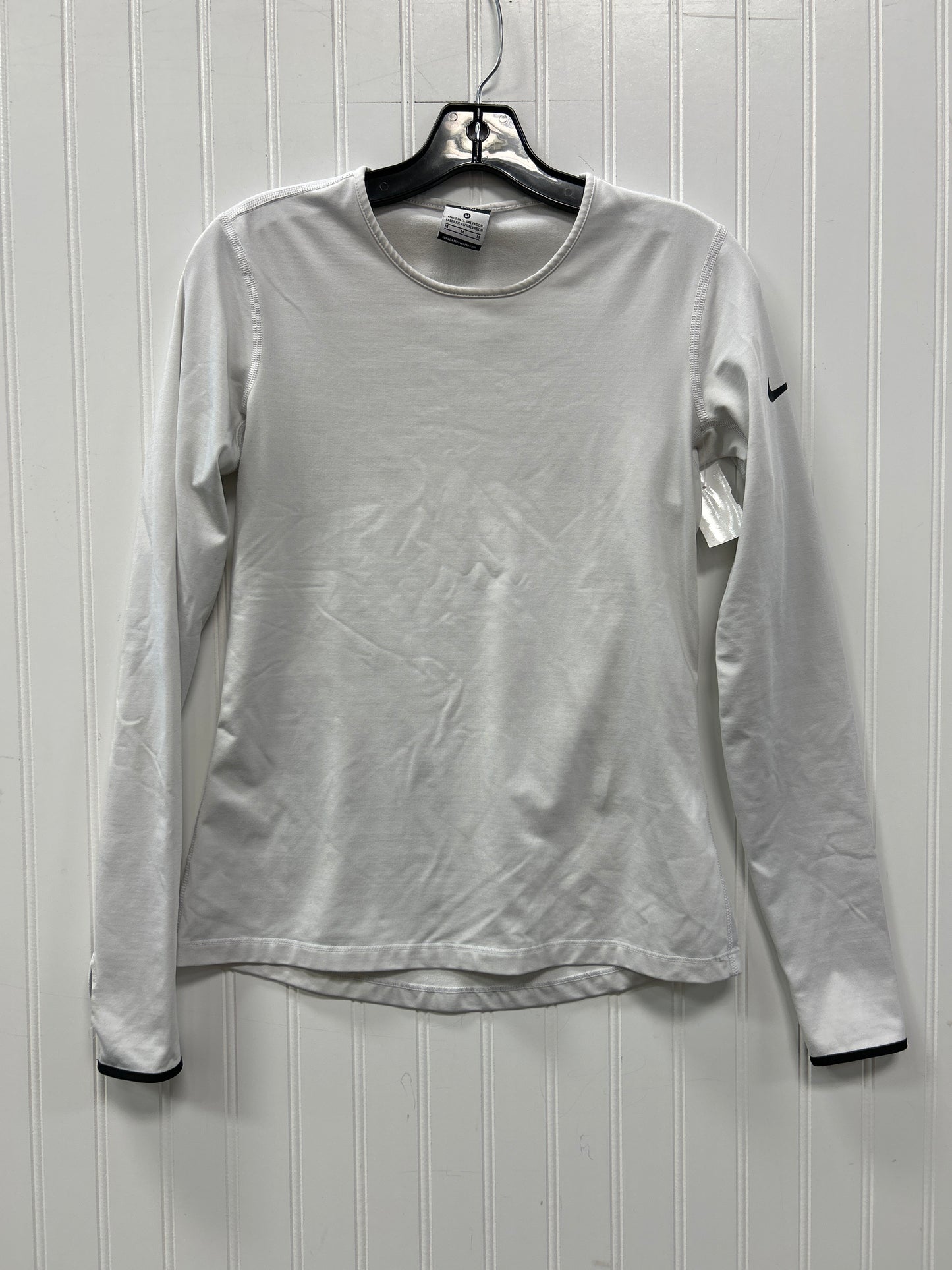 Athletic Top Ls Crewneck By Nike Apparel In White, Size:M
