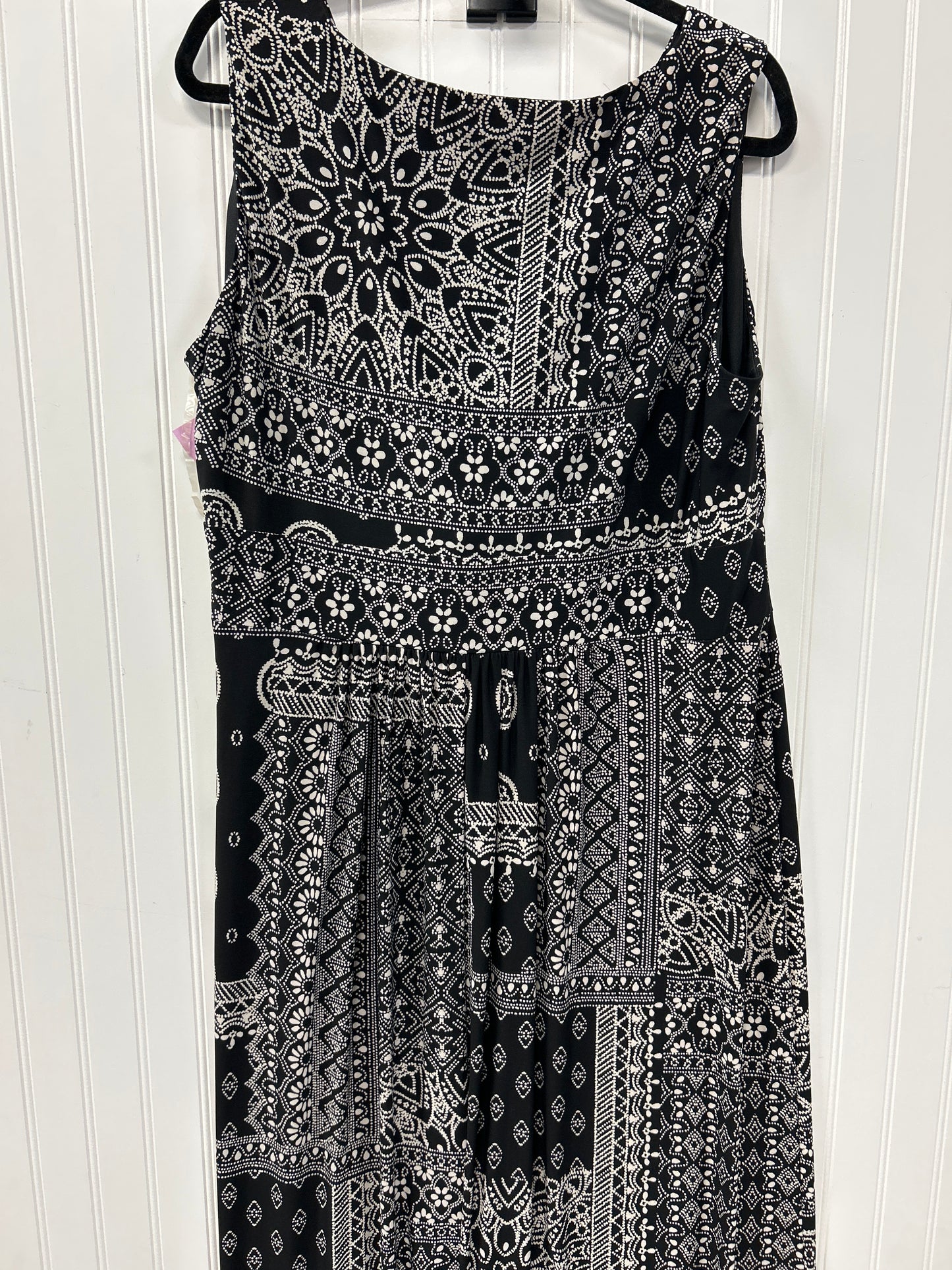 Dress Casual Maxi By Chaps In Black, Size:1X
