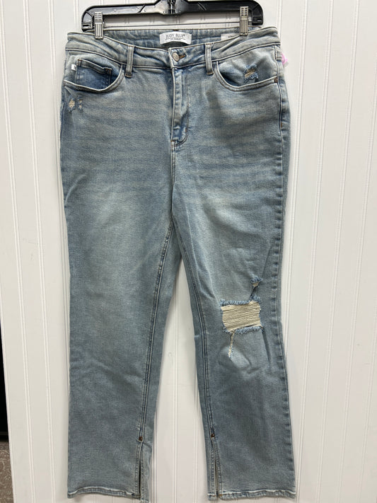 Jeans Straight By Judy Blue In Blue Denim, Size:14
