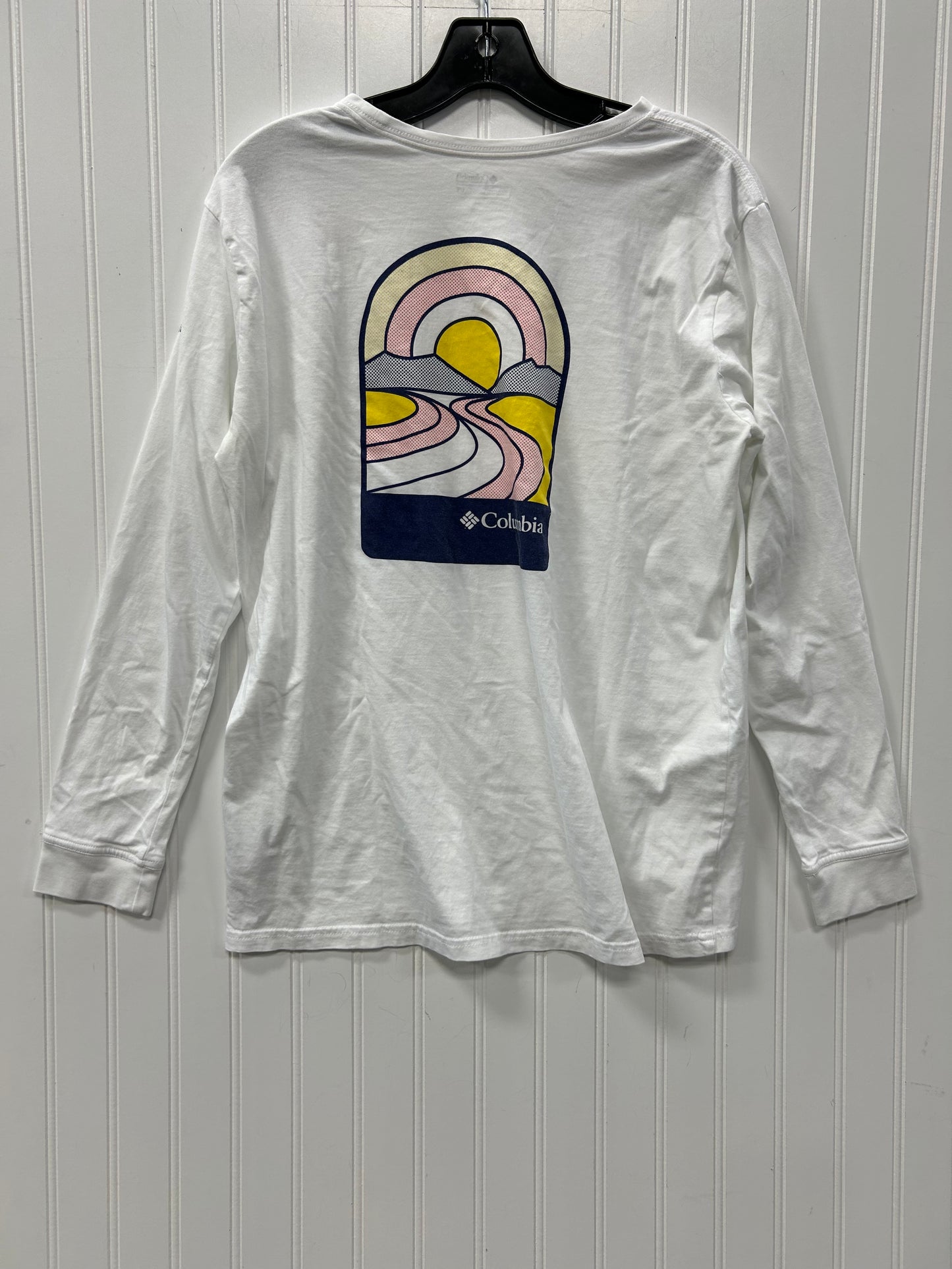 Athletic Top Ls Collar By Columbia In White, Size:L