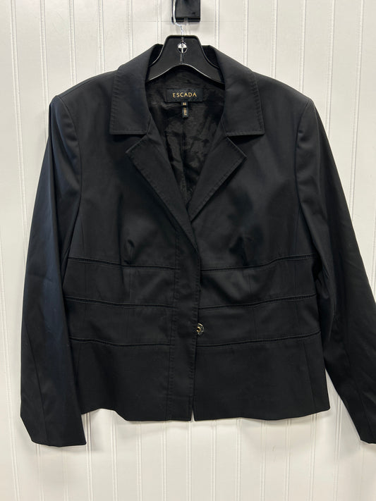 Blazer Designer By Escada In Black, Size:14