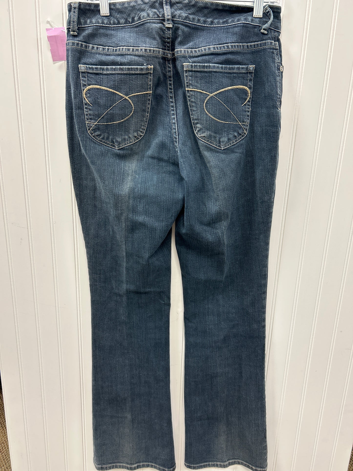 Jeans Flared By Chicos In Blue Denim, Size:10