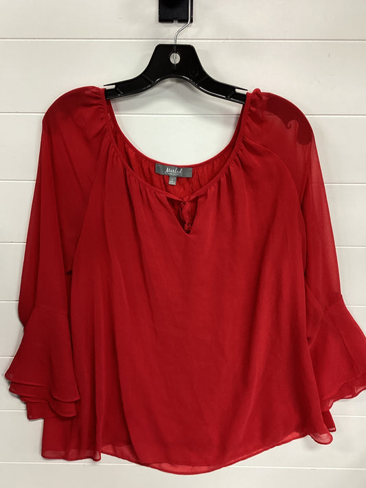 Top Ls By Marled In Red, Size:L