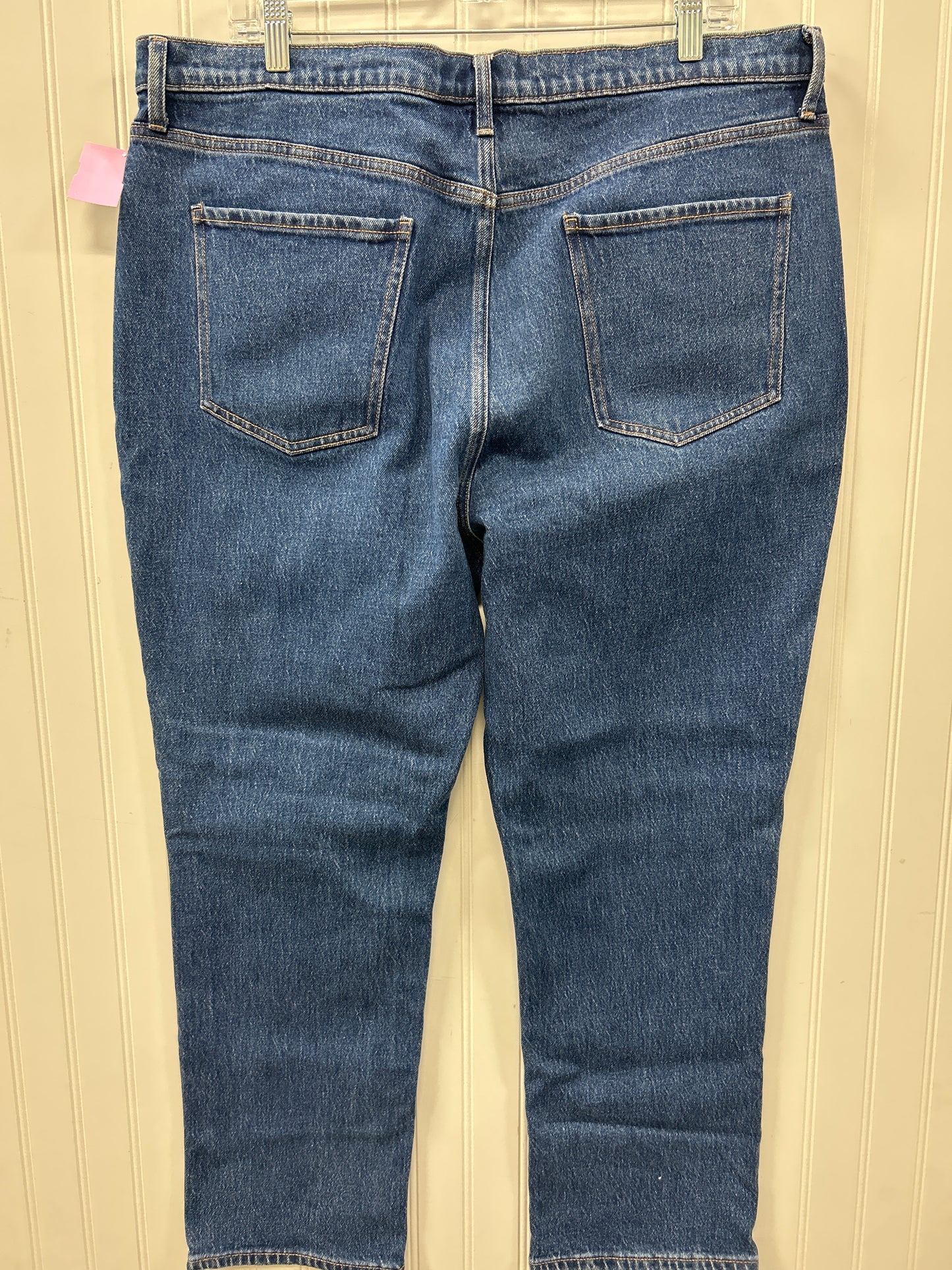 Jeans Straight By Kirkland In Blue Denim, Size:18