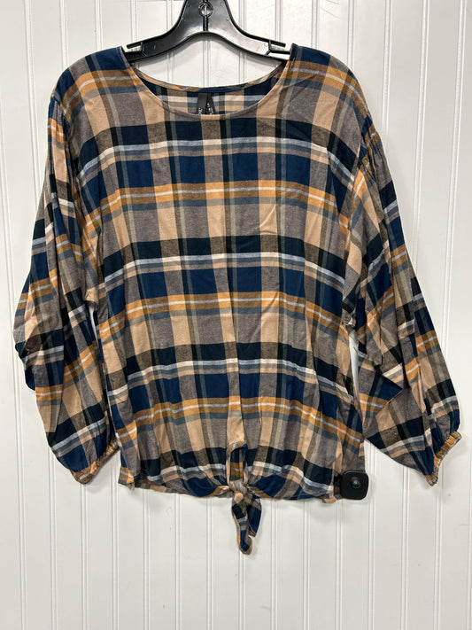 Top Ls By Liverpool In Plaid Pattern, Size:S