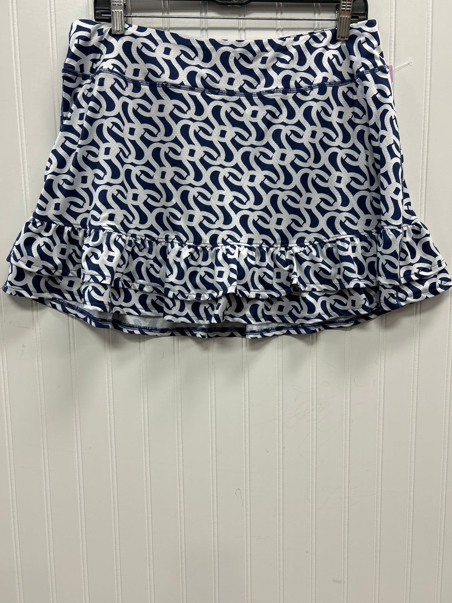 Athletic Skort By Gottex In Blue & White, Size:Xl