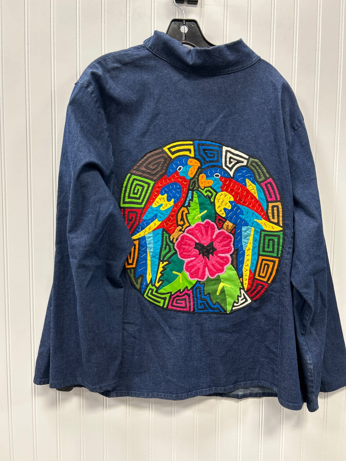Jacket Denim By Eileen Fisher In Multi, Size:1X