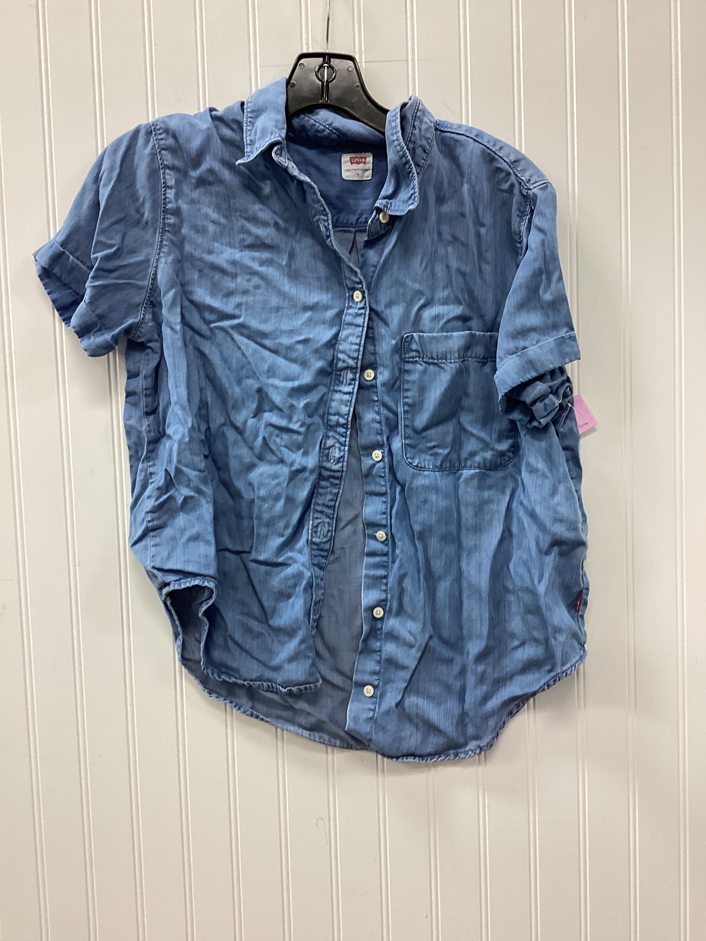 Blouse Ss By Levis In Blue, Size:S