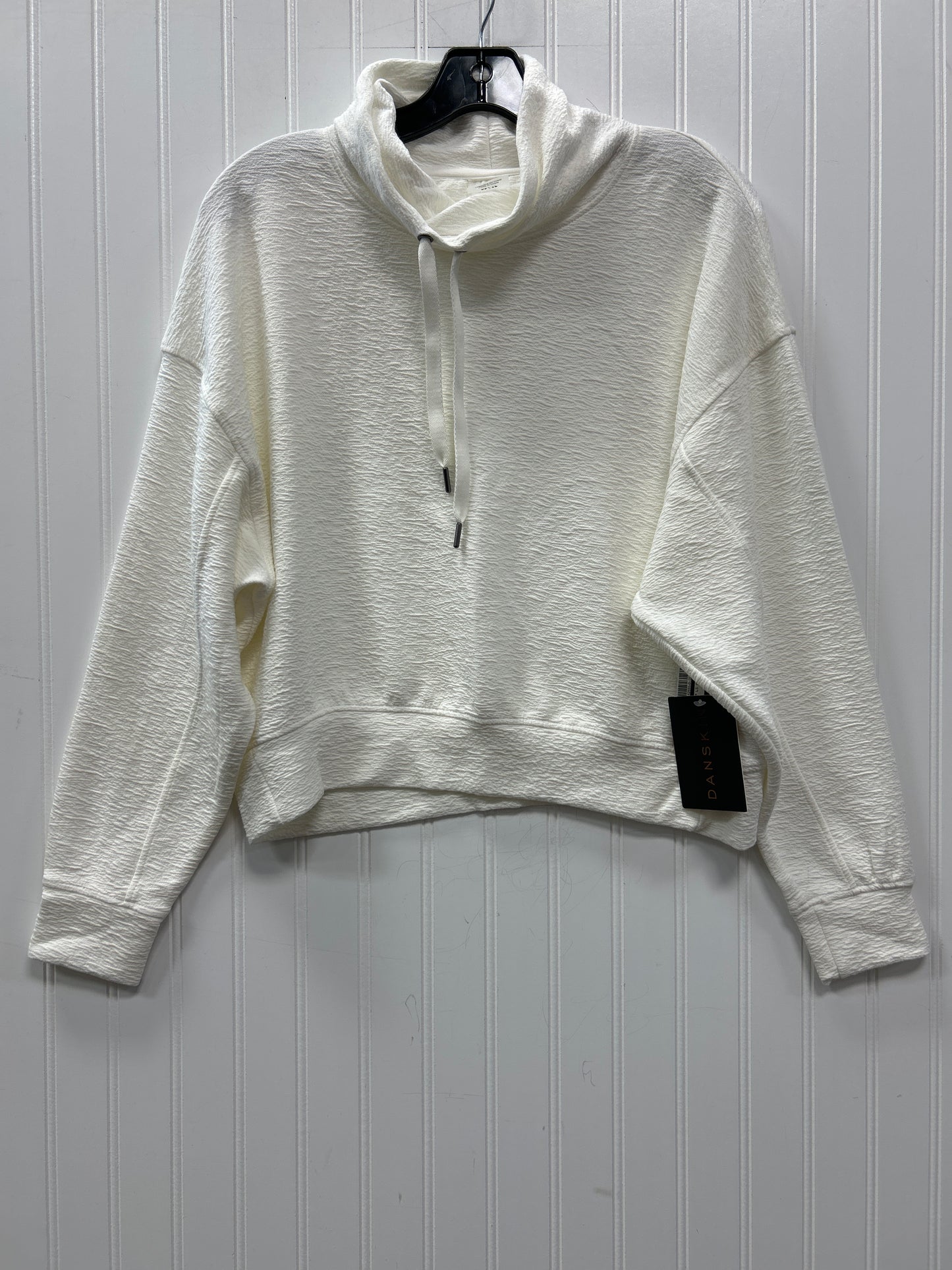 Athletic Top Ls Collar By Danskin In Cream, Size:Xs