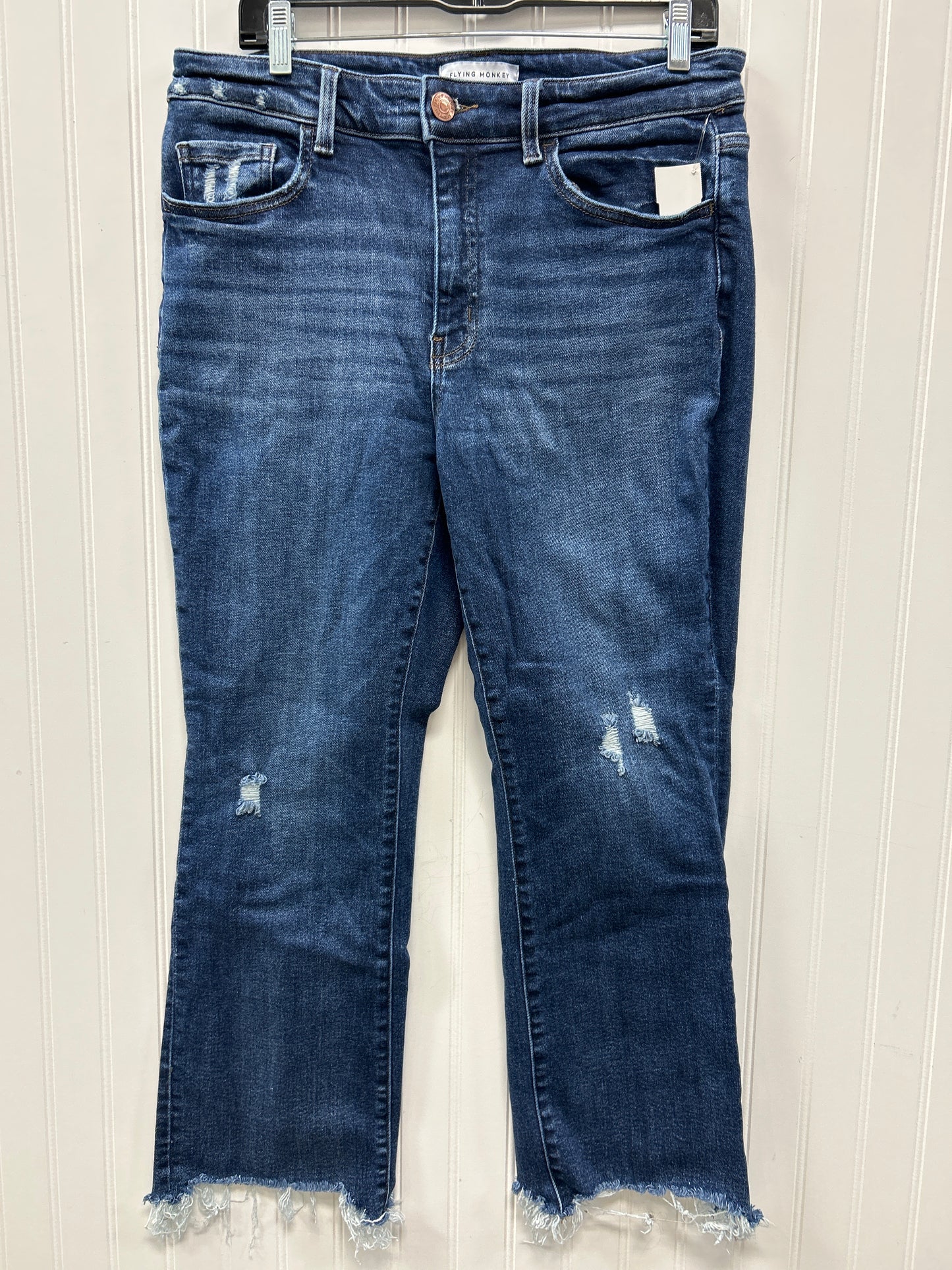 Jeans Flared By Flying Monkey In Blue Denim, Size:14