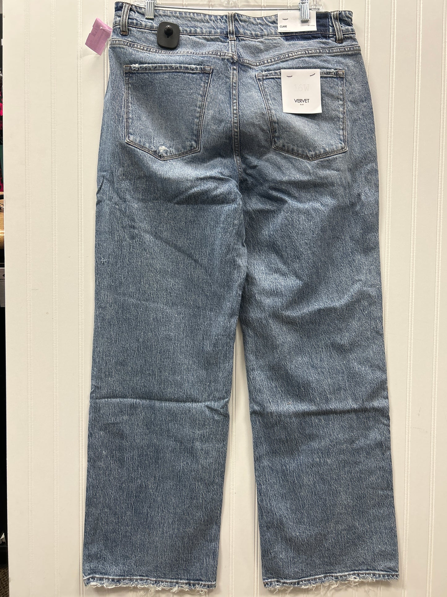 Jeans Wide Leg By Vervet In Blue Denim, Size:16