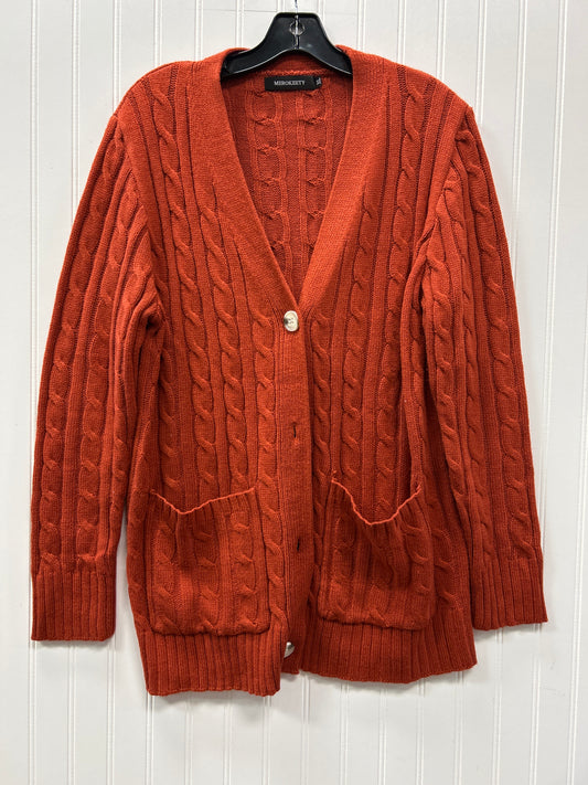 Sweater Cardigan By Merokeety In Orange, Size:Xl